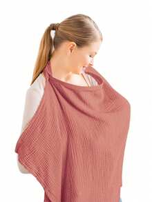 100% Woven Fabric Soft Breathable Nursing Cover, Multi-Use Sun Canopy For Strollers & Infant Carriers, Private Feeding Shawl For Moms, Suitable For Us - Multicolor - View 12