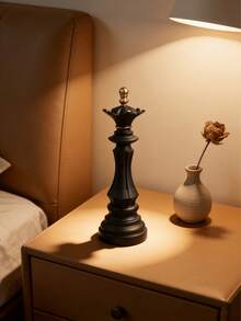 1件巨型西洋棋皇后棋子，黑白配色，陽台桌飾，父親節禮物，現代經典風格 - 多色 - 查看 3