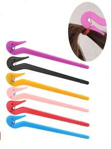 1pc Hair Rubber Band Cutter, Hair Tie Removal Tool With Hidden Blade, Plastic Handle Elastic Ponytail Cutter, No Damage Disposable Hair Band Cutting Tool, Suitable For Children/Girls Hair Styling, Multiple Colors Available - One Size Fits All - View 2