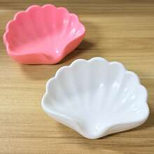 2/1pc Nordic Style White Shell Soap Dish, Non-Slip Waterproof Storage Tray, Bathroom Sink Countertop Organizer, Jewelry & Cosmetics Storage, Minimalist Home Bathroom Decor, Household Daily Necessities, Suitable For Holiday, Vacation, Party - Seashell Soap Holder - View 15