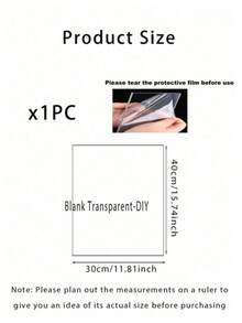 1pc/2pcs/Set 30*40cm/40*55cm Clear Blank Acrylic, Two Sizes And Shapes (Half Circle And Rectangle). Wedding Signage, Wall Decor, Graduation, National Day Event, Birthday. Modern Wedding Poster, Acrylic Welcome Sign, Wedding Photo Board - Multicolor - View 14