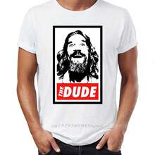 Men T Shirts The The Big Lebowski The Dude Abide Walter The Jesus Artsy Awesome Artwork Printed Tee E2ME - 2V0092M - View 2