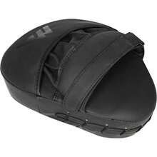 Boxing Pads For Training - Curved Mitts For MMA, Kickboxing, Karate, Sparring And Martial Arts - Matte Black Leather Muay Thai Punching Pads - Black - View 6