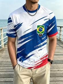 Camiseta de fútbol del Equipo Nacional de Brasil 2026, adecuada para aficionados - Azul cielo - Ver 1