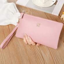 Women's Long Leather Zipper Minimalist Large Capacity Clutch Handbag, Slim Phone Wallet, Long Coin Purse - Multicolor - View 13