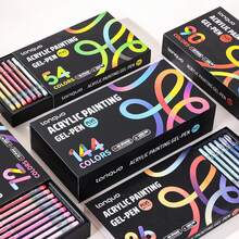 144/90/72/54/36/6色凝膠筆套組 中性筆(0.7mm) 手寫標記筆 針管筆 原子筆 眼線筆 適合鮮豔彩色書寫與素描 順滑書寫 用於繪畫 螢光標記 筆記 手帳製作 辦公使用 - 彩色 - 查看 3