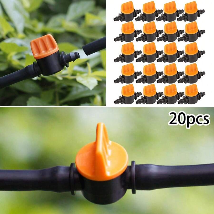 10Pcs Hose Valve Garden Tap Connectors For Drip Irrigation System, 4/7mm Water Flow Control Fittings - Control Valve - View 1