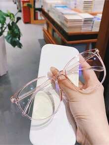 Glasses With Clear Lenses And Transparent Frames; Suitable For Computer, TV, Gaming, And Smartphone Use; Unisex. - Clear - View 3