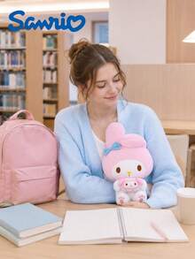 SANRIO 1件毛絨娃娃抱著迷你毛絨，可愛日系風毛絨娃娃，30cm/11.8in 與 45cm/17.7in，適合女孩、青少年、粉絲的可愛禮物，房間裝飾與車內裝飾 - 粉色 - 查看 5