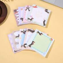 1/9pcs Cartoon Dog Sticky Notes, Cute Creative Animal Memo Pads For Students, Strong Adhesion, Tearable For Study Diary, Suitable For Back To School Season - Multicolor - View 4