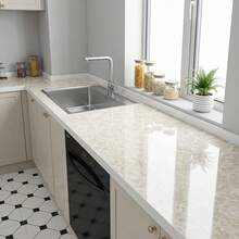 40cm Kitchen Waterproof And Oil Resistant PVC Self-Adhesive Marble Wall Sticker Easy To Clean Home Decoration Wall Sticker - 1PC - View 2