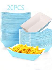20/10/PCS/Colorful 2lb Paper Food Trays/Boat Trays, Paper Food Containers, Edible Packaging Boxes, For Corn Chips, Hot Dogs, Snacks... - Multi-color [Small Size] - View 21