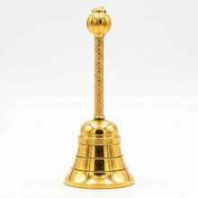 Vintage Brass Hand Bell Loud Call Bell For Bedside, Dinner, Wedding, Christmas Holiday Party - As Pic - View 7