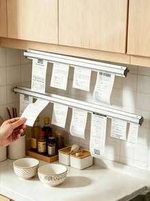 Restaurant Order Ticket Clip Organizer, Adjustable Ticket Holder For Kitchen, Cafe, Fast Food Store, Office Storage & Ticket Management 2-In-1 Space-Saving Design, Compatible With Thermal Paper, Menu, Coupon, Order Slip, Durable Material Compact Clip, Also Works As Ticket Dispenser - A - View 3