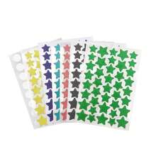400pcs/10 Sheets Multicolor Macaron Cute Stickers, Cute Star Concealing Stickers, Colorful Star Stickers For Party Photo Decoration, Photography Props, Back To School Season - Multicolor - View 5