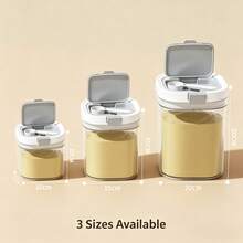 Flip-Top Sealed Storage Jar With Measuring Spoon, Transparent Plastic Material, Excellent Sealing Performance, Suitable For Storing Grains, Spices, Milk Powder, Etc., Ideal For Kitchen, Pantry And Travel, Food Container, Plastic Container With Lid, Storage Box, Dispensing Box, Travel, Milk Powder Box, Kitchen Supplies - Multicolor - View 5