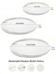 1pc Premium Silicone Marble Texture Vanity Tray, Non-Slip Bathroom Sink Skincare/Cosmetics Desktop Organizer, Portable Aesthetic Candle Display Plate, Nordic Style Home Decor - White Marble Pattern - View 8