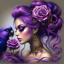 1PC DIY 5D Diamond Painting Kit Beautiful Woman Pattern - Round Full Diamond Art Mosaic Craft, Home Wall Decor, Unframed - No Frame - View 1