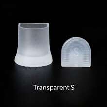 2 Pairs Invisible Matte Translucent Heel Protectors, Square Toe Stiletto High Heel Shoe Silencers, Anti-Scratch Wear-Resistant Heel Covers - Clear - View 11