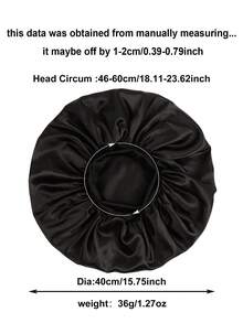 Extra Large Satin Bonnet For Women, Oversized Silky Hair Bonnet With Elastic Wide Band, Double Layer Sleep Cap For Braids Curly Long Natural Hair, Night Hair Wrap Head Cover - Multicolor - View 7