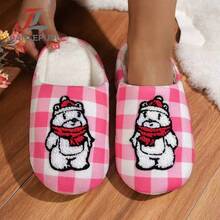 New Fashion Couple Indoor Slippers, Slip-On Comfortable Warm Quiet Animal Casual Fabric Home Slippers, Suitable For Spring, Autumn And Winter - Hot Pink - View 10