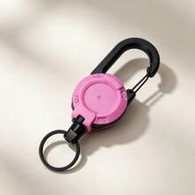 Retractable Steel Wire Multi-Function Keychain, Unisex, With High Rebound Automatic Retraction Anti-Loss Clip, Convenient For Carrying Various Small Essentials - Multicolor - View 8
