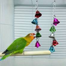 1pc Random Color Parrot Bell Toy, Bird Cage Hanging Swing Accessory - View 2