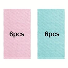 Waffle Washcloths 6/12/24 Pack, Washcloths For Body And Face, 10x10/10x19 Inch Small Large Face Washcloths, Super Soft And Gentle Face Towels On Sensitive Skin - Pink + Blue - View 9