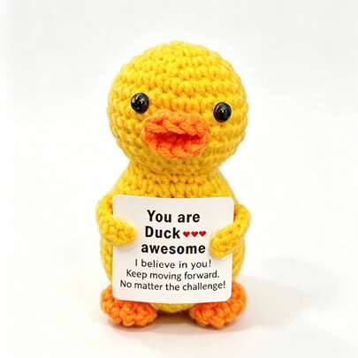1pc Duckling Chicken Gifts For Young Girls, Boys, Children, Sons, Daughters And Ladies Gifts For Mother's Day Birthday Teachers Thanksgiving Graduation Decorations Hand Crocheted Chicken Student Gifts