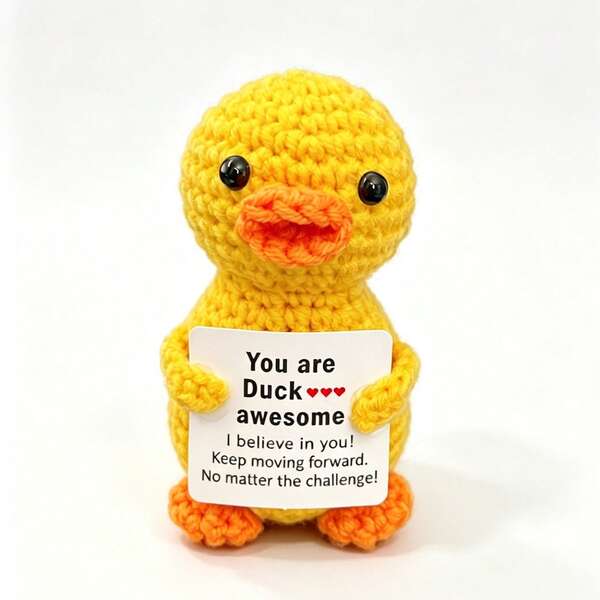 1pc Duckling Chicken Gifts For Young Girls, Boys, Children, Sons, Daughters And Ladies Gifts For Mother's Day Birthday Teachers Thanksgiving Graduation Decorations Hand Crocheted Chicken Student Gifts