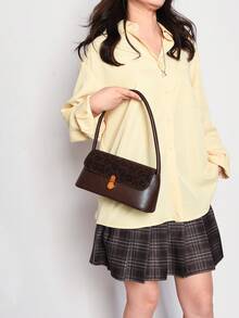 Vintage Niche Textured Exquisite Women's Bag 2026 Summer New Fashion Underarm Bag Versatile Shoulder Commuter Bag - Coffee Brown - View 4