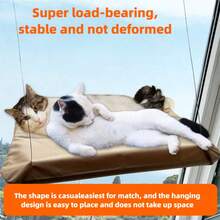 1pc Cat Hammock, Hanging Cat Bed, Window Pet Bed, Suitable For Cats And Small Dogs, Sunny Window Sill Seat, With Blanket, Load Capacity 5kg, Pet Accessories - one-size - View 2