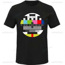 No Signal Streetwear Men Tshirt Hip Hop Style Tops & Tees Novelty Geometric Summer Autumn T Shirt Vintage Fashion Hipster Top - Shape - View 1