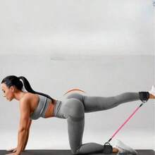 Adjustable Ankle Strap Resistance Band, Yoga Leg And Hip Trainer, Pilates, Gym And Home Workout Hip Training Stretch Band - Multicolor - View 4