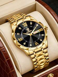 2pcs/Set Fashion Teenager Watch, Couple Watch For Boys And Girls, Analog-Digital, Stainless Steel Material, Gift, Daily Life - Multicolor - View 3