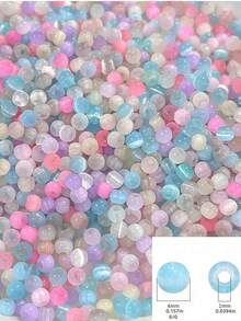 500 buah Manik Kaca Mata Kucing Macaron Luster Warna Campuran Acak 4mm (6/0) - Sempurna untuk Pembuatan Perhiasan DIY, Kalung, Gelang, Gelang Kaki dan Rantai Pinggang, Kerajinan Tangan, Pola Perhiasan, Aksesoris Pembuatan Perhiasan DIY, Manik Kaca Mini - Pencampuran warna acak - View 2