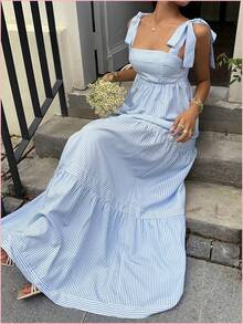 Women Short Dresses - Blue - View 2