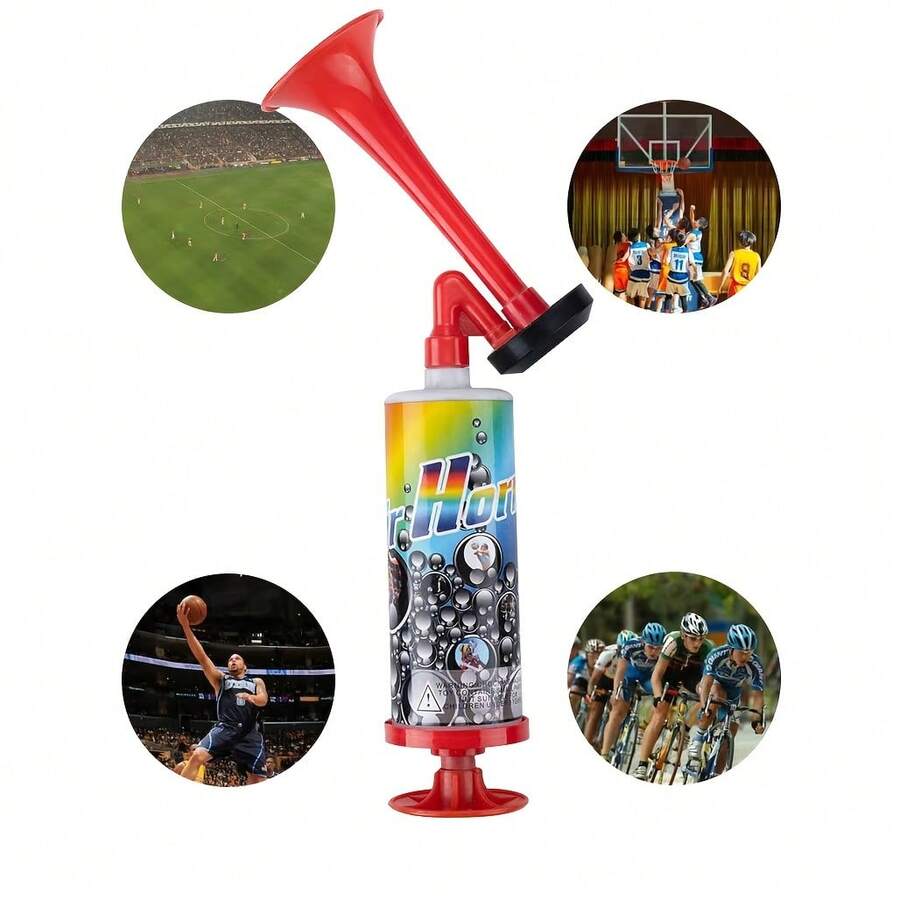 1PC/1set Portable Manual Horn - Reusable Horn, Suitable For Football Matches, Cheering And Emergencies - Multicolor - View 1