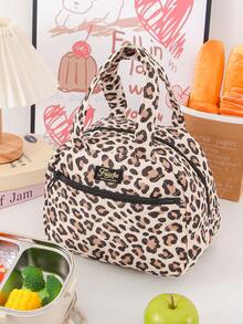 1pc Floral Pattern Insulated Lunch Bag, Soft Touch, Aluminum Foil Lining, Heat-Proof & Waterproof, Large Capacity Portable Handbag - Multicolor - View 13