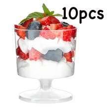 60ml/120ml/160ml 10 buah Gelas Plastik Mini untuk Hidangan Penutup, Gelas Kecil Persegi untuk Makanan Pembuka - Tahan Lama, Sajikan Mousse, Puding, atau Sampel, Untuk Pernikahan atau Pesta - View 11