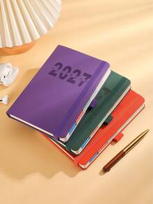 2027 New Calendar Self-Management Check-In Time Planning Daily One Page 365 Days Office Planner - 2027 Notebook - View 2
