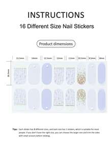 Semi Cured Gel Nail Strips , Jelly Beige, 16 Pcs Gel Nail Wraps, Stickers, UV Light Required, Salon Quality, Long Lasting - Multicolor - View 4