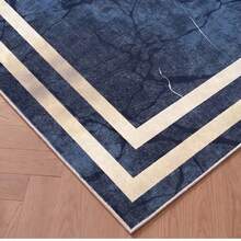 Heza Home Runner Rug, Non Slip Rug, Washable Kitchen Rug, Boho Hallway Rug, Entryway Carpet, Modern Rug - Navy Blue - View 3