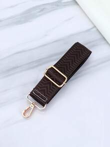 Adjustable Embroidered Shoulder Strap For Handbag And Crossbody Bag - Coffee Brown - View 2