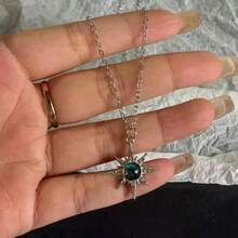 Y2K Cool Silver Star Moon Double Star Necklace Angel Friendship Pendant Long Chain Best Gift For Men And Women - Multicolor - View 4