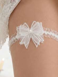 1 buah Garter Kaki Pita Renda Putih Seksi dan Modis, Dekorasi Kaki Elastis, Cocok untuk Pengantin, Pernikahan/Pesta/Liburan, Hadiah Istimewa - MultiWarna - View 5