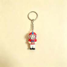 1/5pcs 3D PVC Football Player Keychain, Cute Rugby Athlete Doll Key Ring, Car Key Backpack Bag Pendant Decor Gift For Sports Fans - Multicolor - View 8