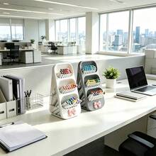 2/1pc Large Capacity 3-Tier Slanted Marker Holder, Transparent Visible Pen Holder, Office Stationery Supplies Desk Organizer Storage Rack, Storage Box, Multi-Functional Storage Box, Suitable For Pens, -Space-Saving Desktop Accessory, Back To School Gift - A - View 5