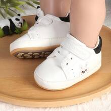 Infant Boy Girl Soft Sole Crib Shoes Non-Slip First Walkers Sneakers 0-12M - Black - View 10