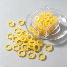 150*350/550/750 High Elastic Latex Bait Bands, Yellow Mini Rubber Rings For Fishing Pellet Bait, Durable Break-Resistant Fishing Tackle Accessories - Round - View 1
